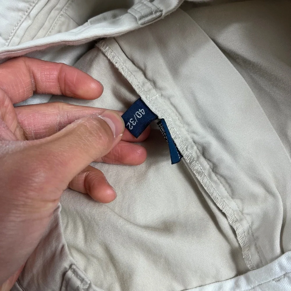 Polo Ralph Lauren Hammond Pant Men 40x32 Tan Khaki Pleated Cuffed Chino Trousers